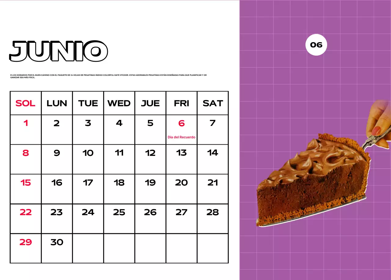 Coloridos calendarios con diversas ilustraciones retro