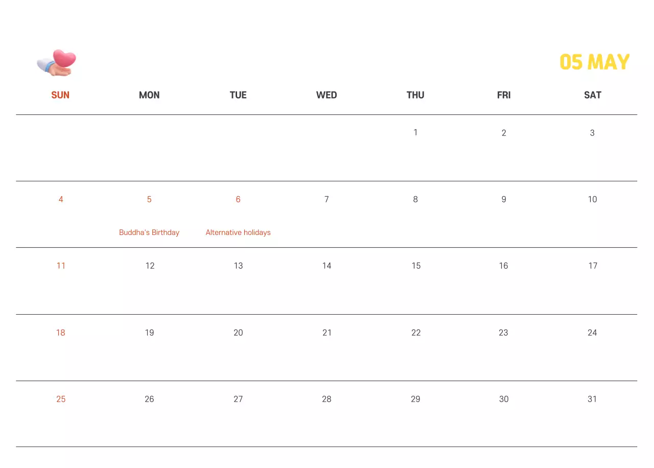 A holiday hospital with health and family themed illustrations and colorful accents