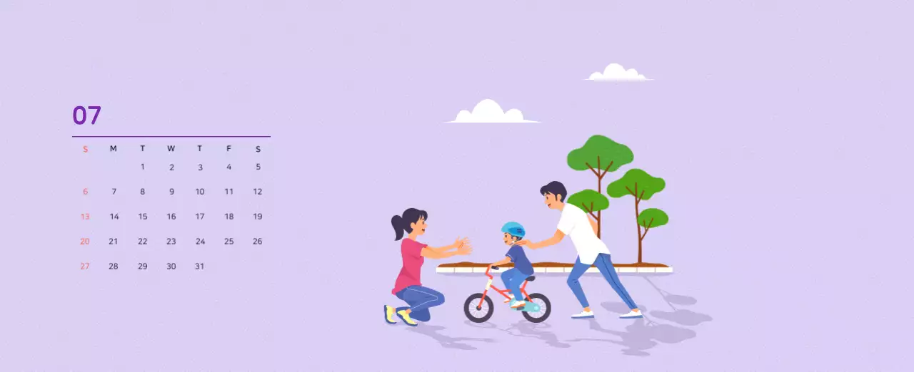 Concepto de ilustración familiar multicolor