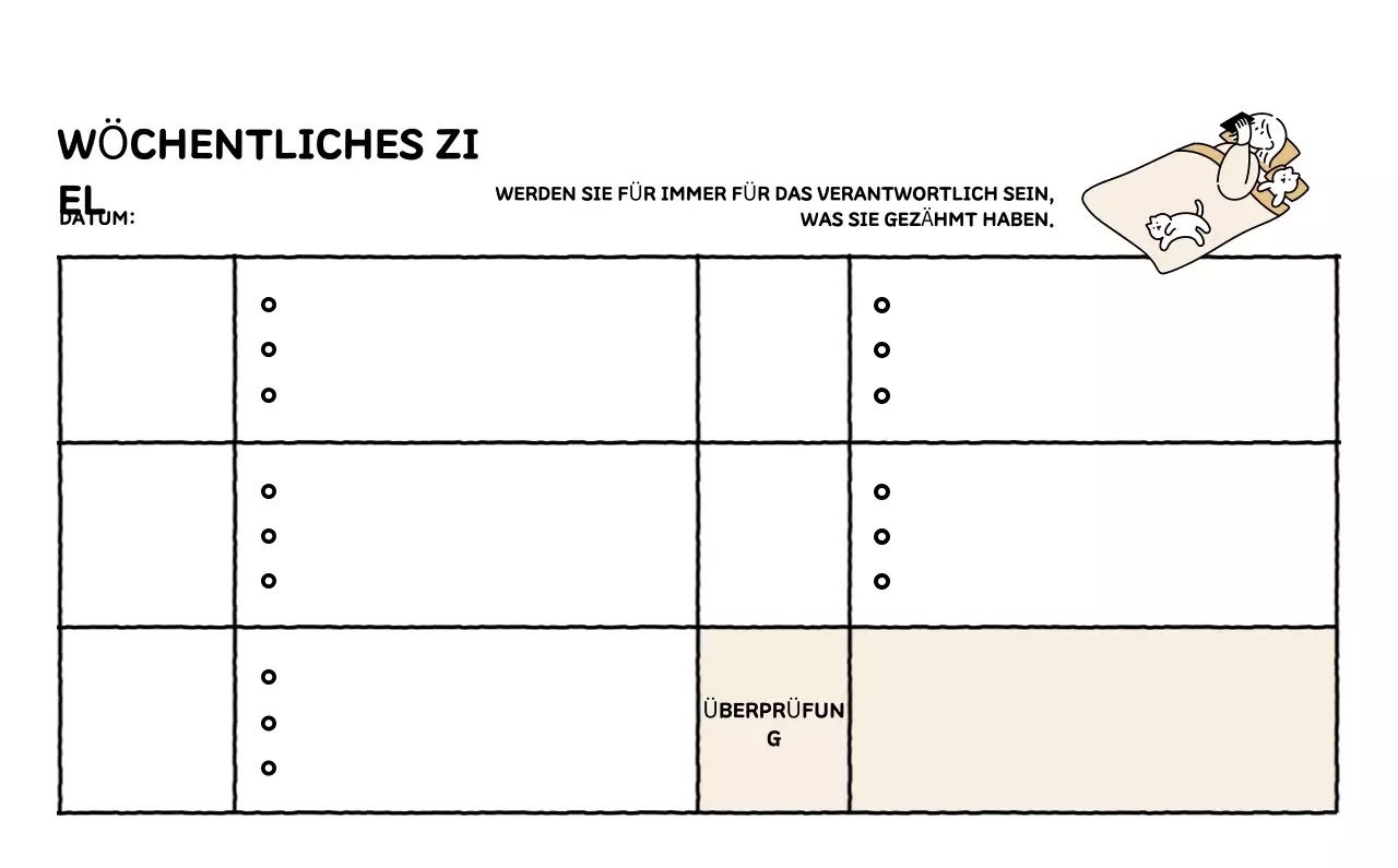 Illustrierter Kalender mit schönem Linienstil