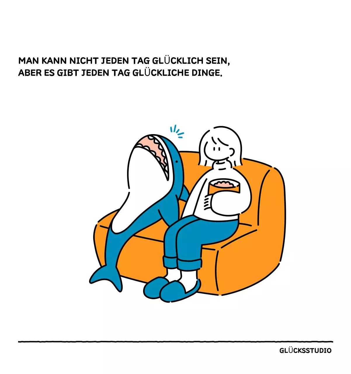 Illustrierter Kalender mit schönem Linienstil