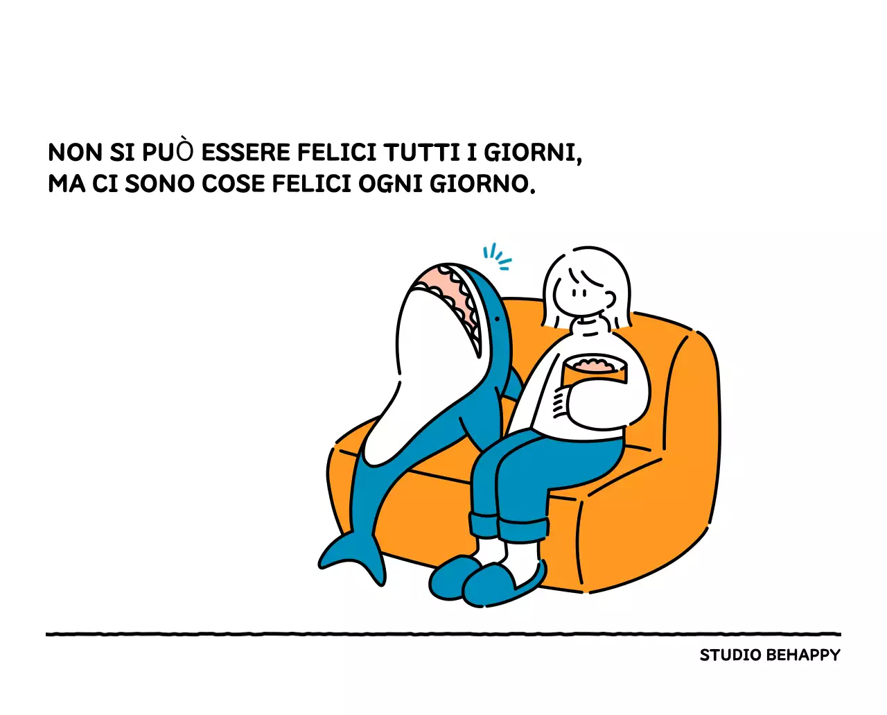 Calendario illustrato con un grazioso stile di linee