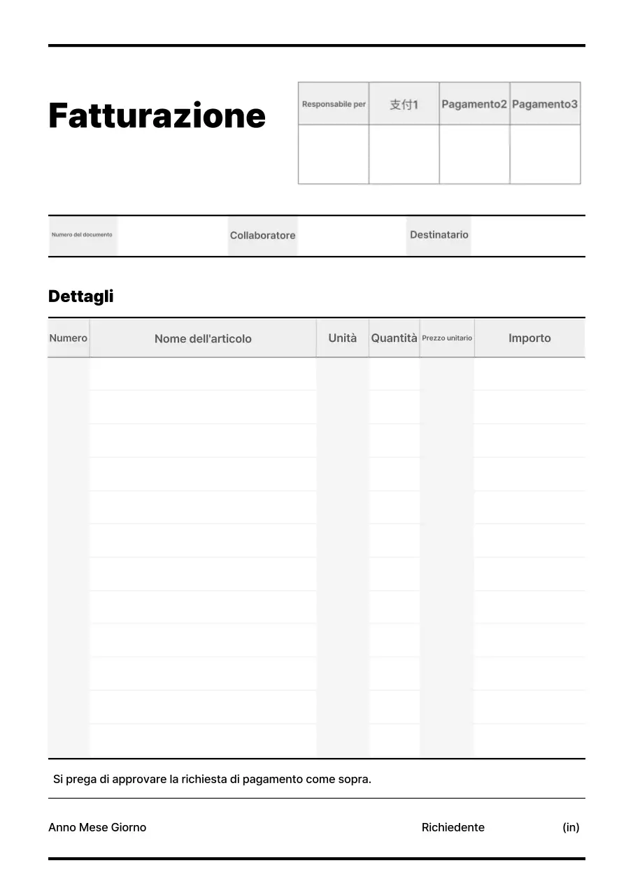 Rapporto di contabilità semplice, in bianco e nero, in bianco e nero