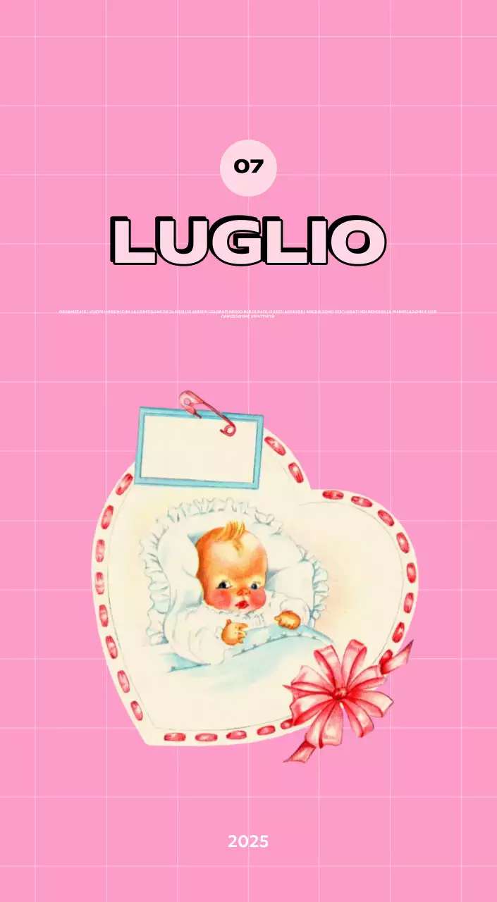 Calendari colorati con una varietà di illustrazioni retrò