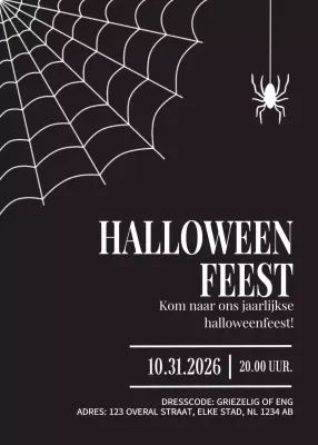 Zwarte gotische Halloween-uitnodiging
