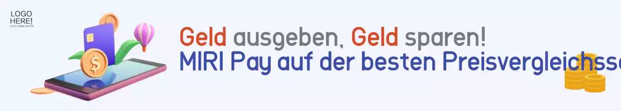 Hellblaue moderne E-Commerce-Anzeige