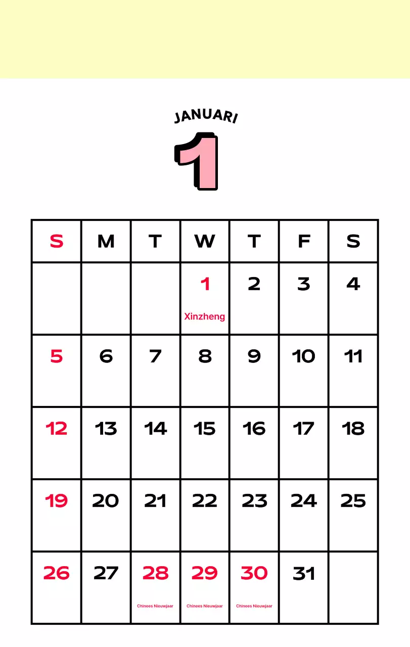 Kleurrijke kalenders met verschillende retro-illustraties