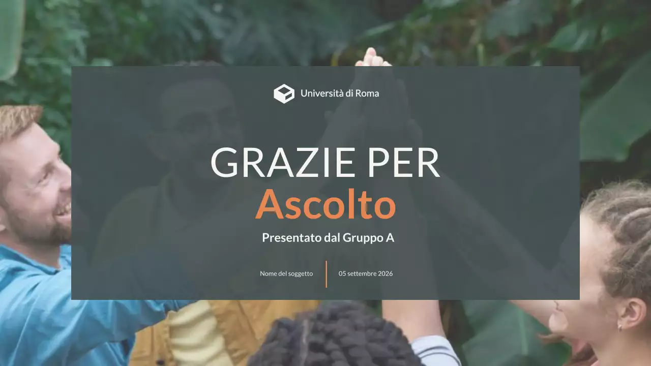 presentazione del progetto orange modern