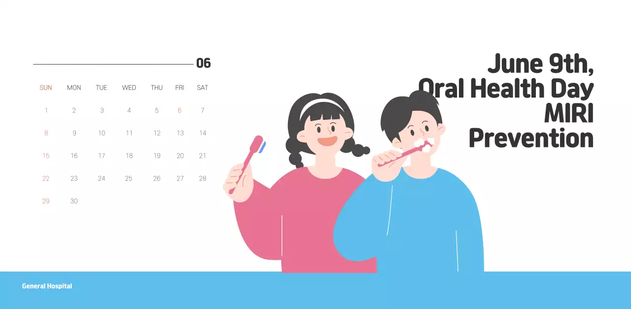 A holiday hospital with health and family themed illustrations and colorful accents