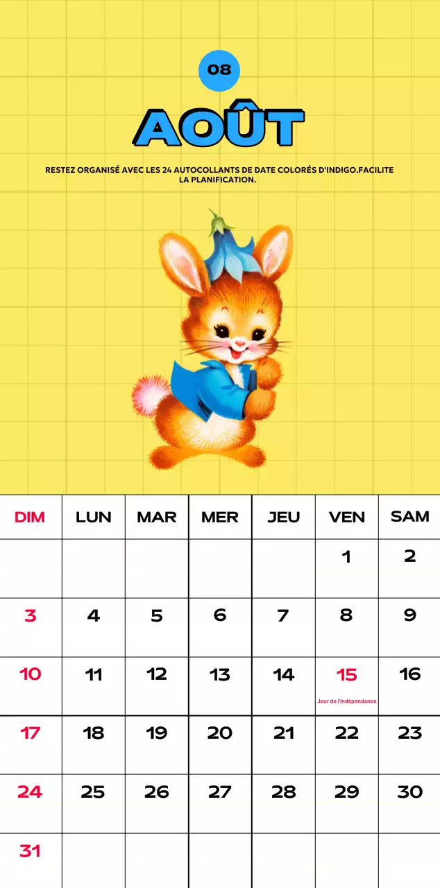 Calendriers colorés avec une variété d'illustrations rétro