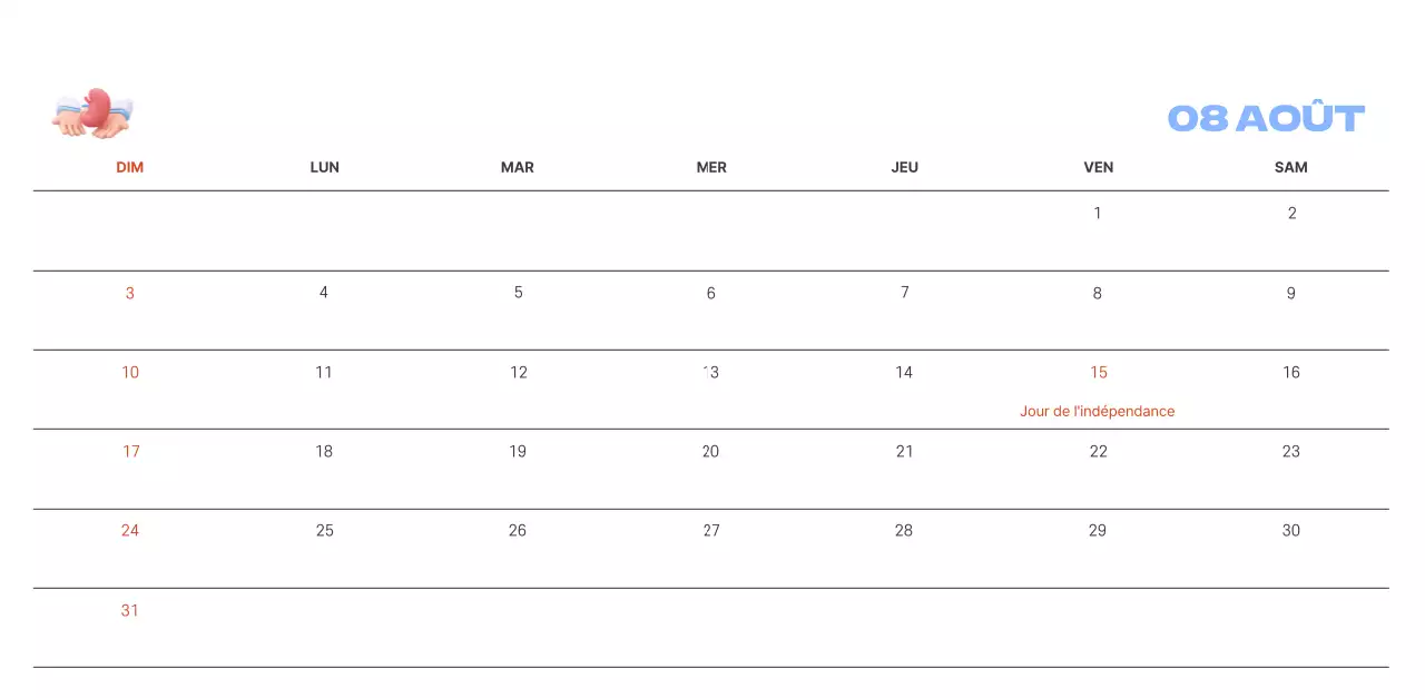 Un hôpital festif avec des illustrations sur le thème de la santé et de la famille et des accents colorés.