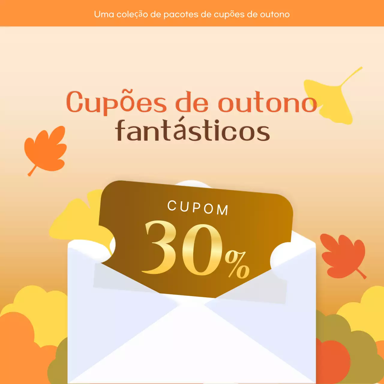 Promoção de desconto Orange Simple