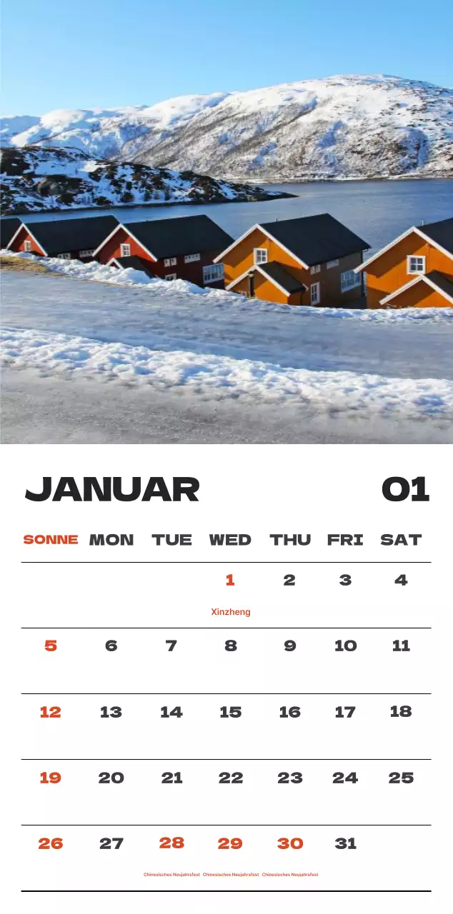 Himmel Foto sauber Kalender