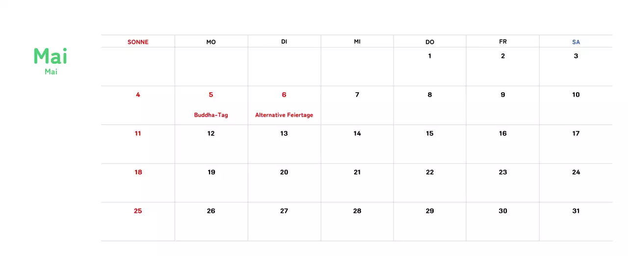 Neujahrskalender mit warmen Illustrationen