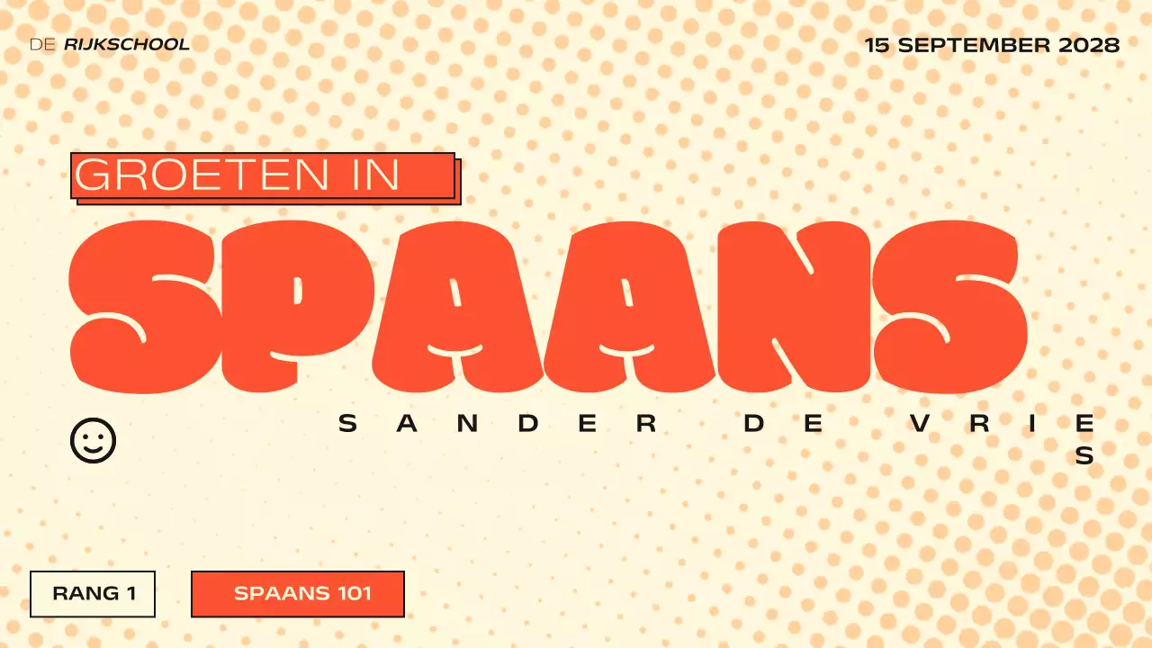 Oranje Beige Fun Lesmateriaal Spaanse Presentatie