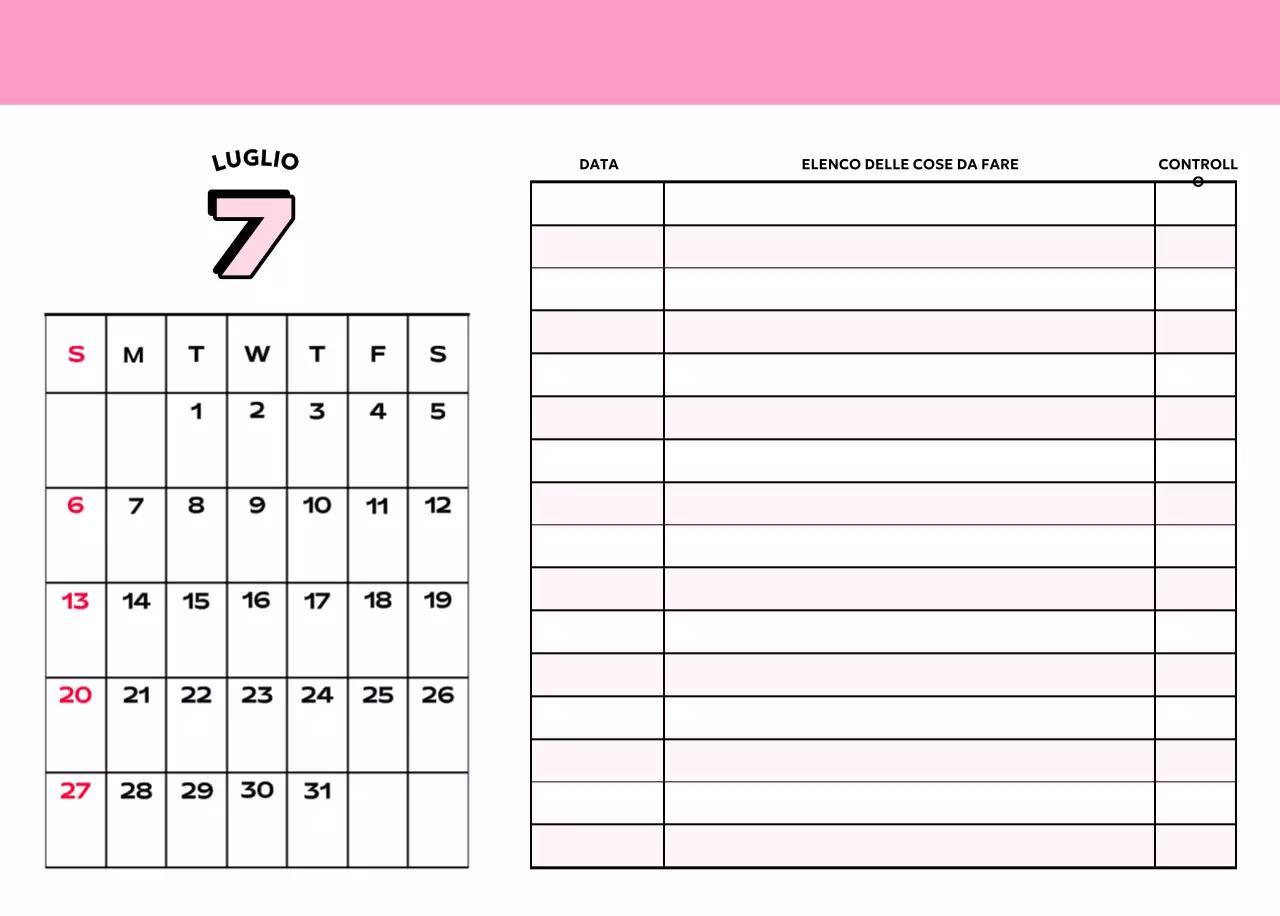 Calendari colorati con una varietà di illustrazioni retrò