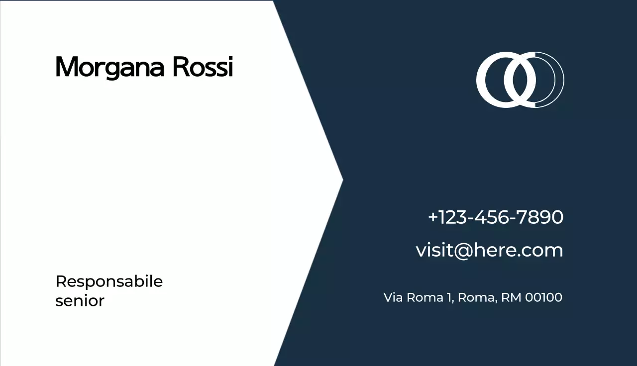 biglietto da visita moderno in stile navy