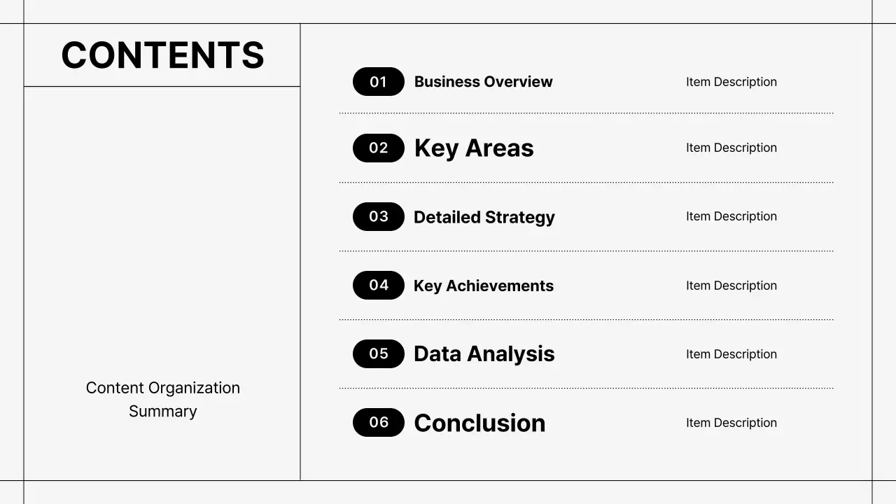 Black Minimal Business Report Document Presentation