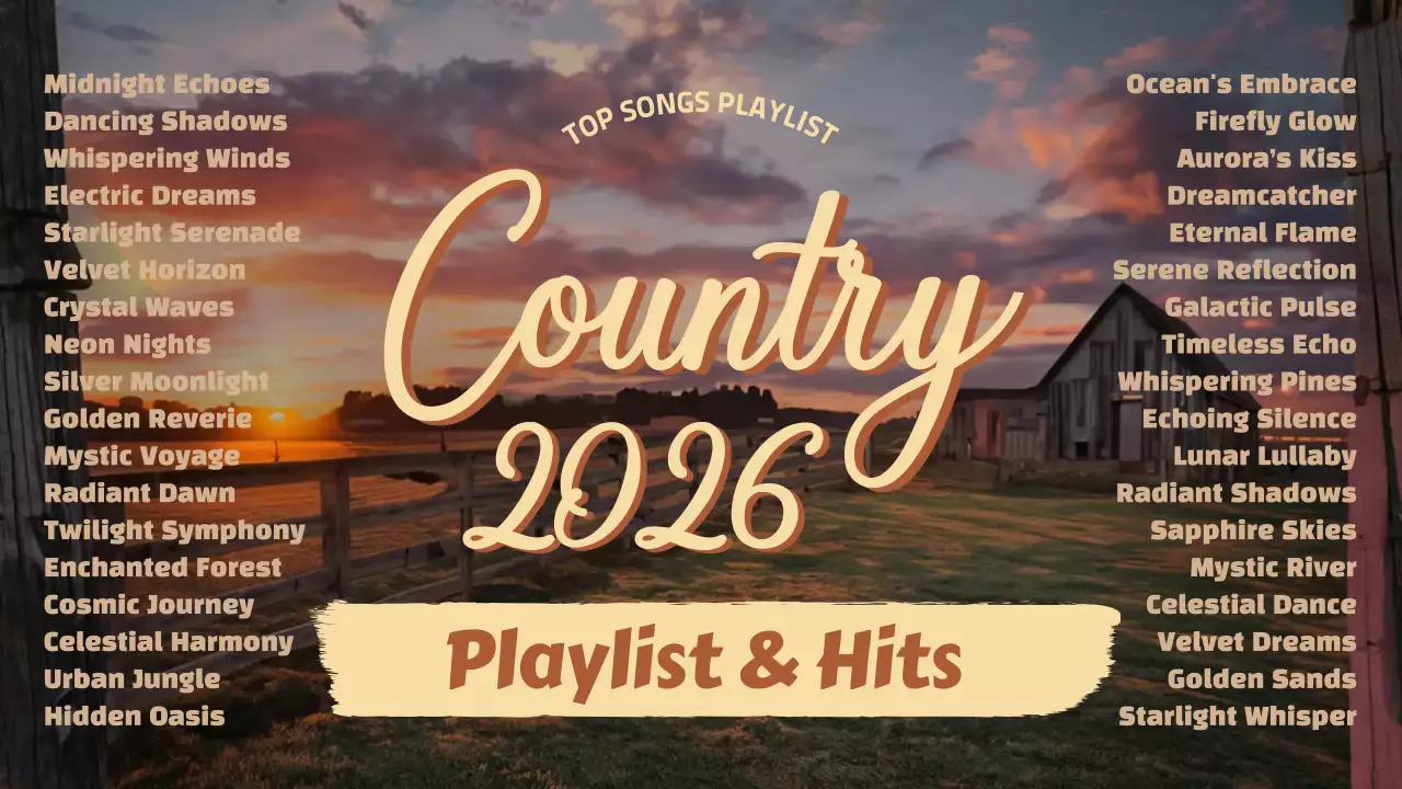 Orange Rustic Country Playlist YouTube Thumbnail