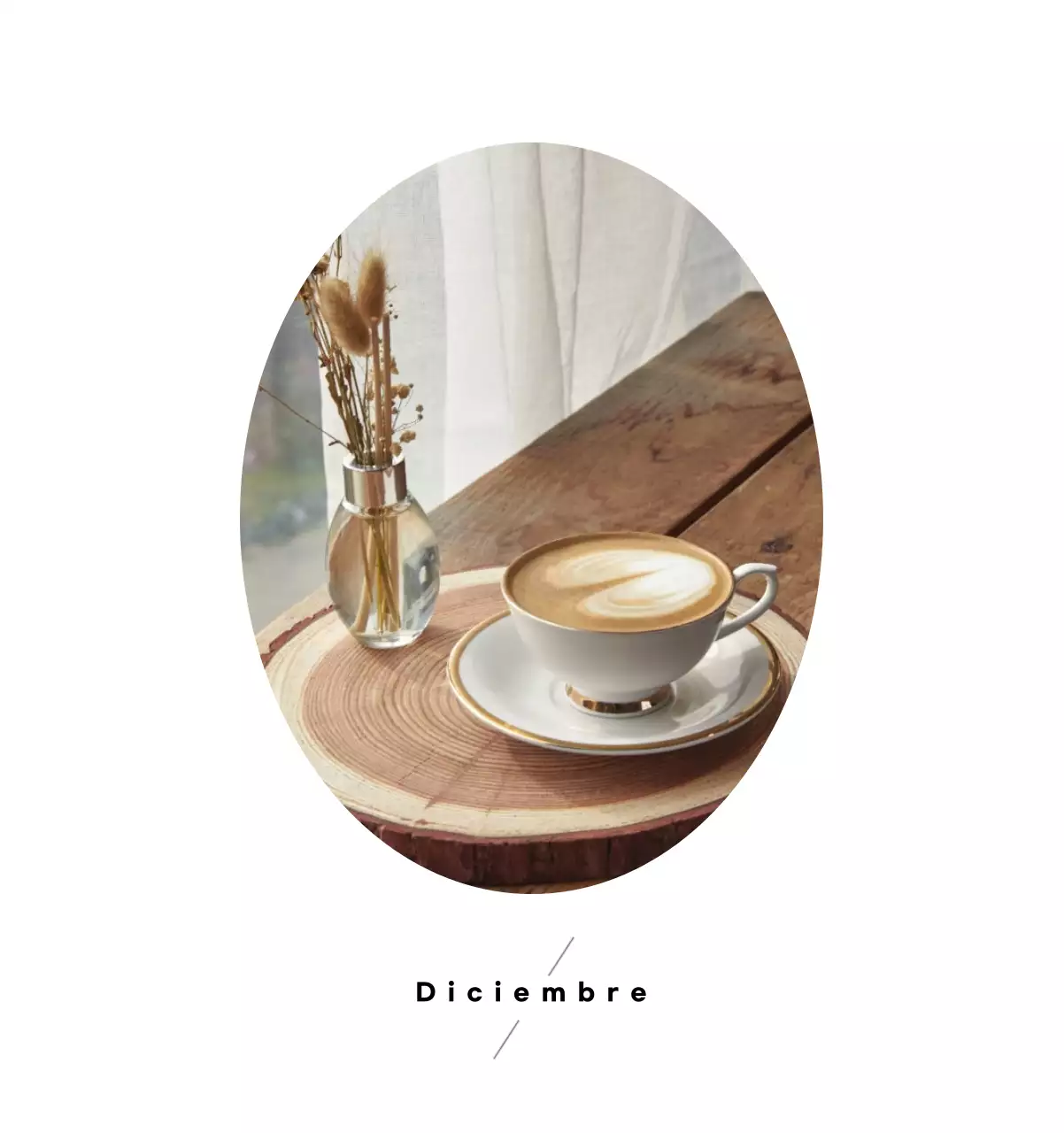 Calendario de café minimalista