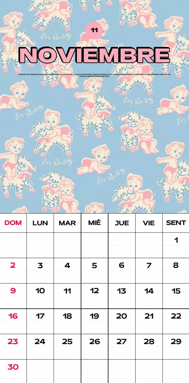 Coloridos calendarios con diversas ilustraciones retro