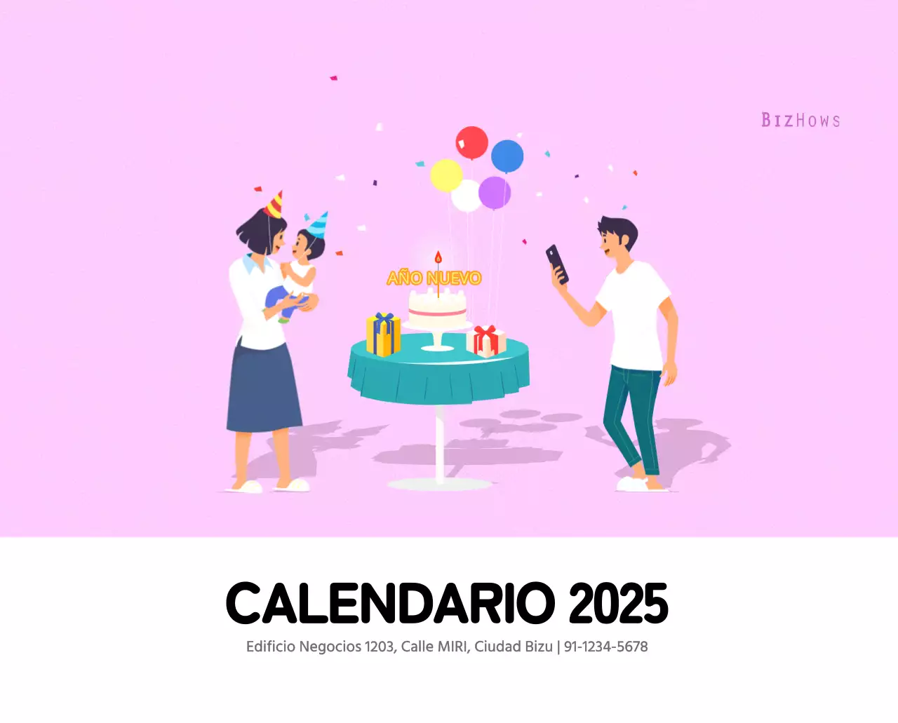 Concepto de ilustración familiar multicolor