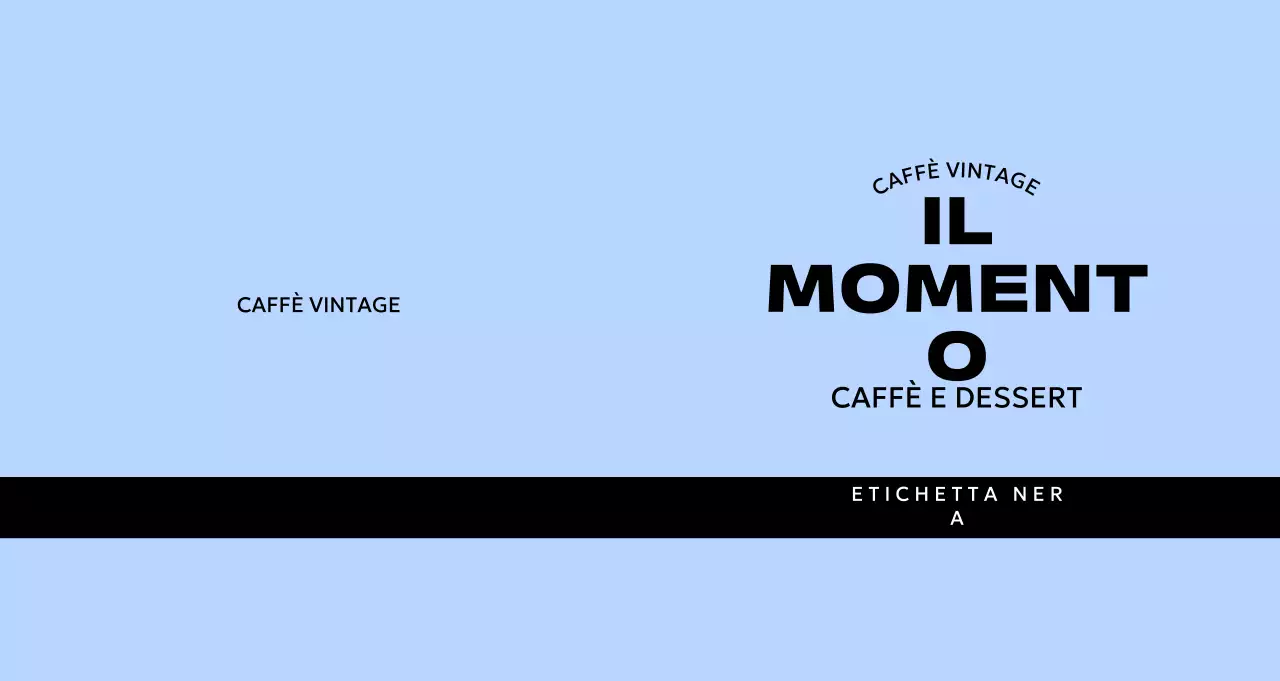 Promuovere un caffè vintage azzurro