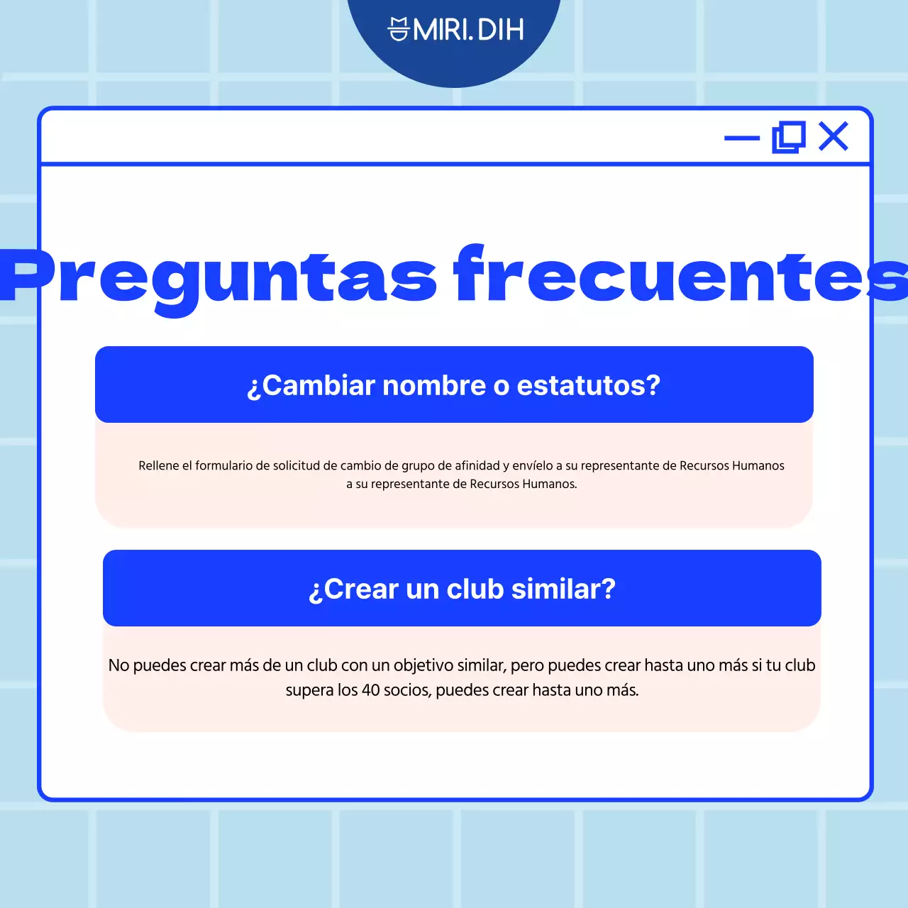 Descripción del Blue Tidy Club