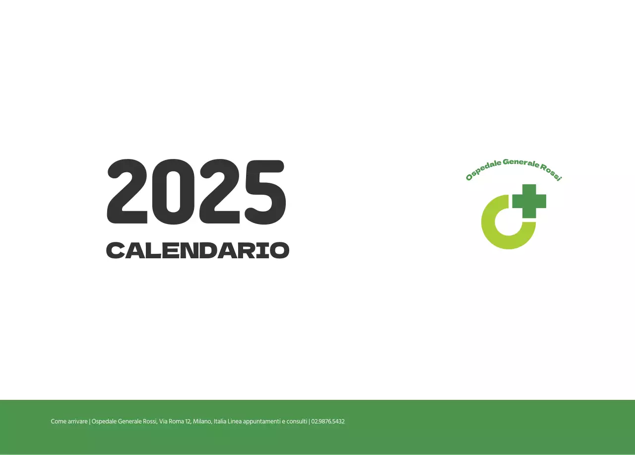 Un ospedale festivo con illustrazioni a tema salute e famiglia e accenti colorati