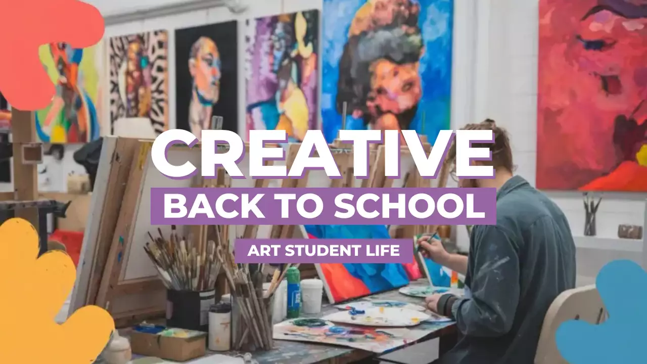 Colorful Creative School Promotion YouTube Thumbnail