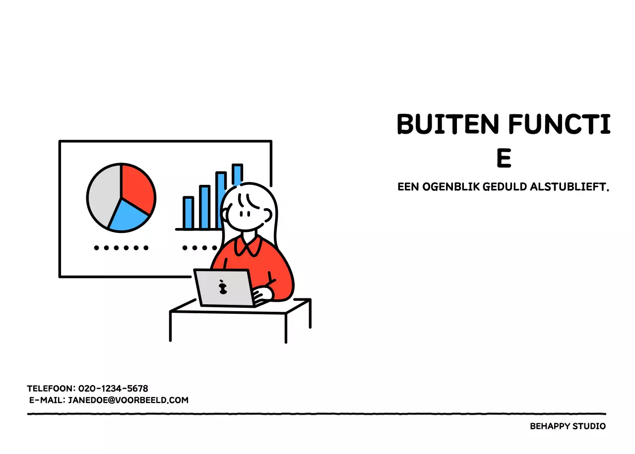 Geïllustreerde kalender met een mooie lijnstijl