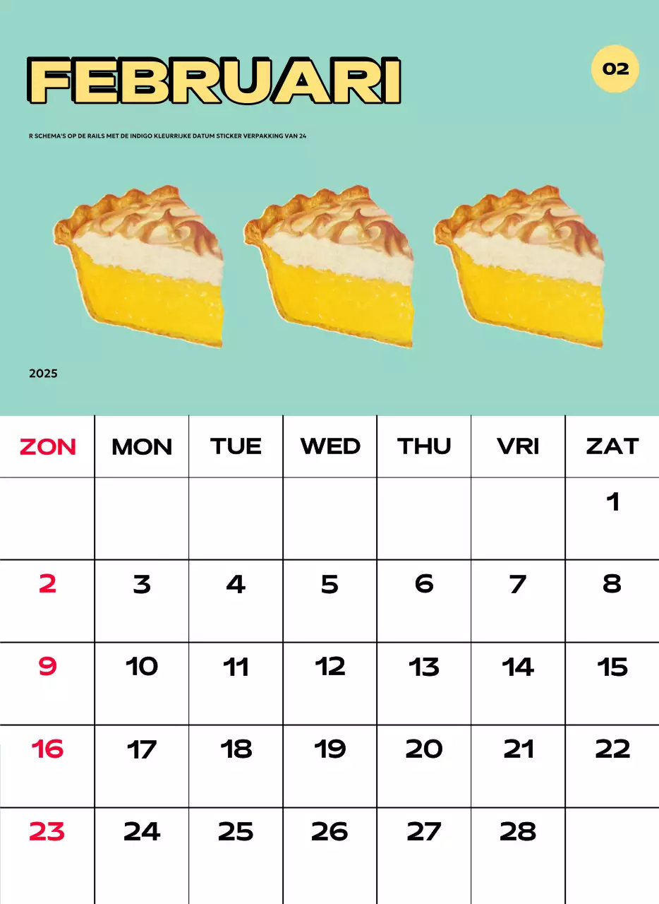 Kleurrijke kalenders met verschillende retro-illustraties