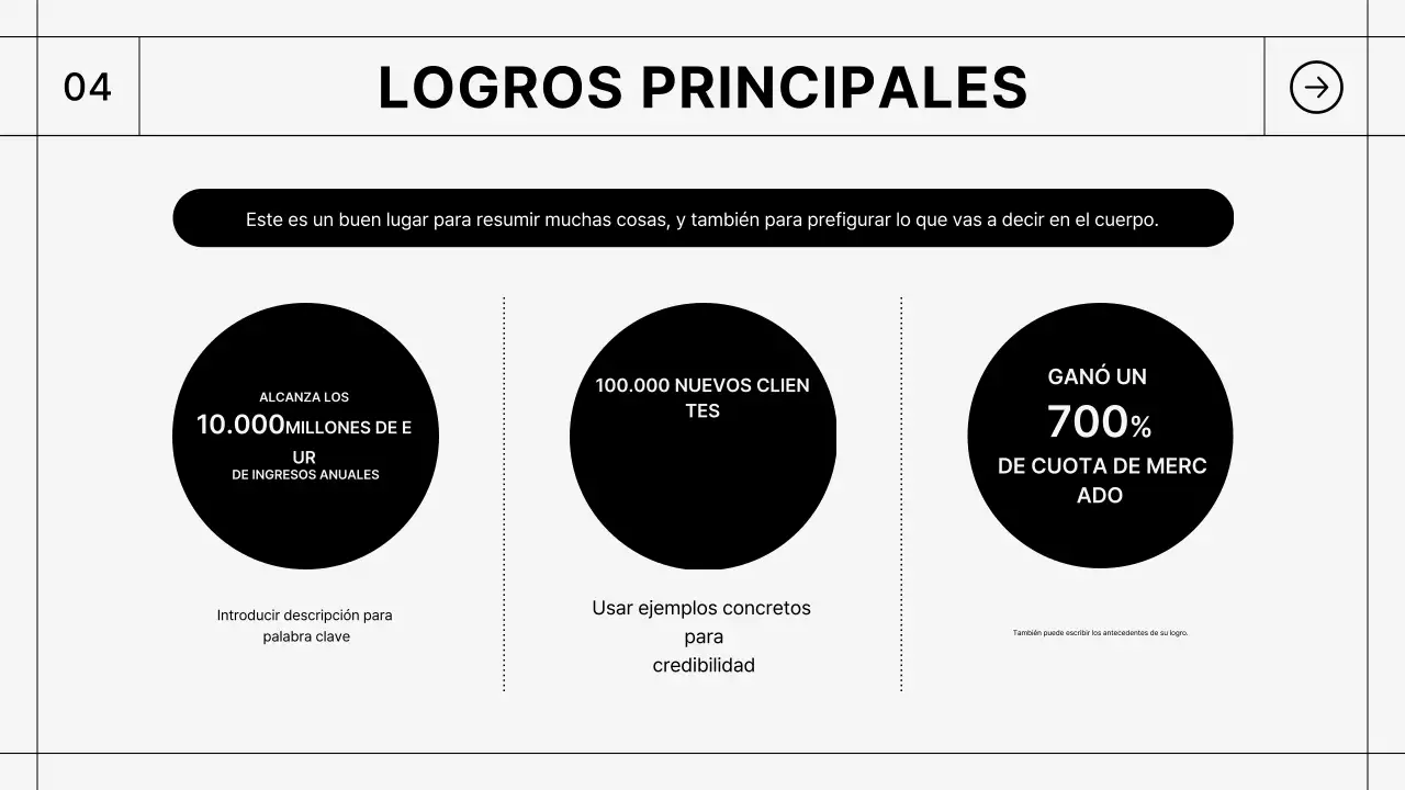 Descripción del informe Black Simple