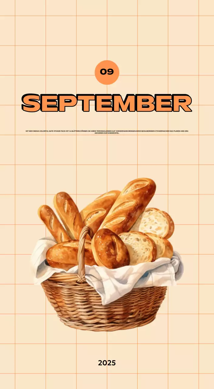 Bunte Kalender mit einer Vielzahl von Retro-Illustrationen