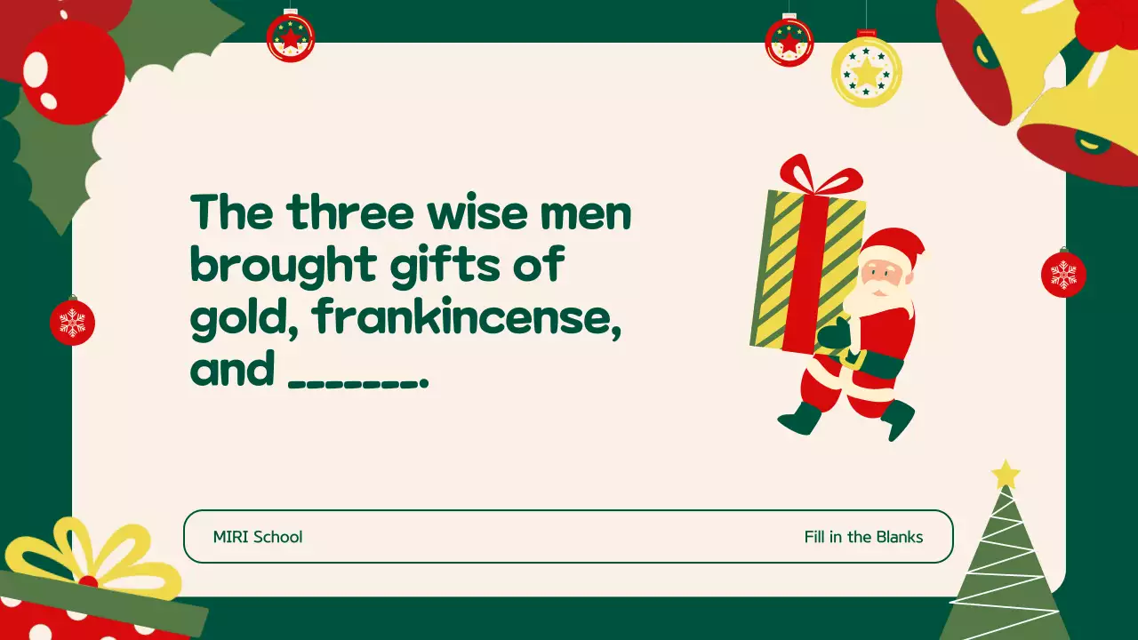 Green Festive Christmas Quiz Announcement Presentation