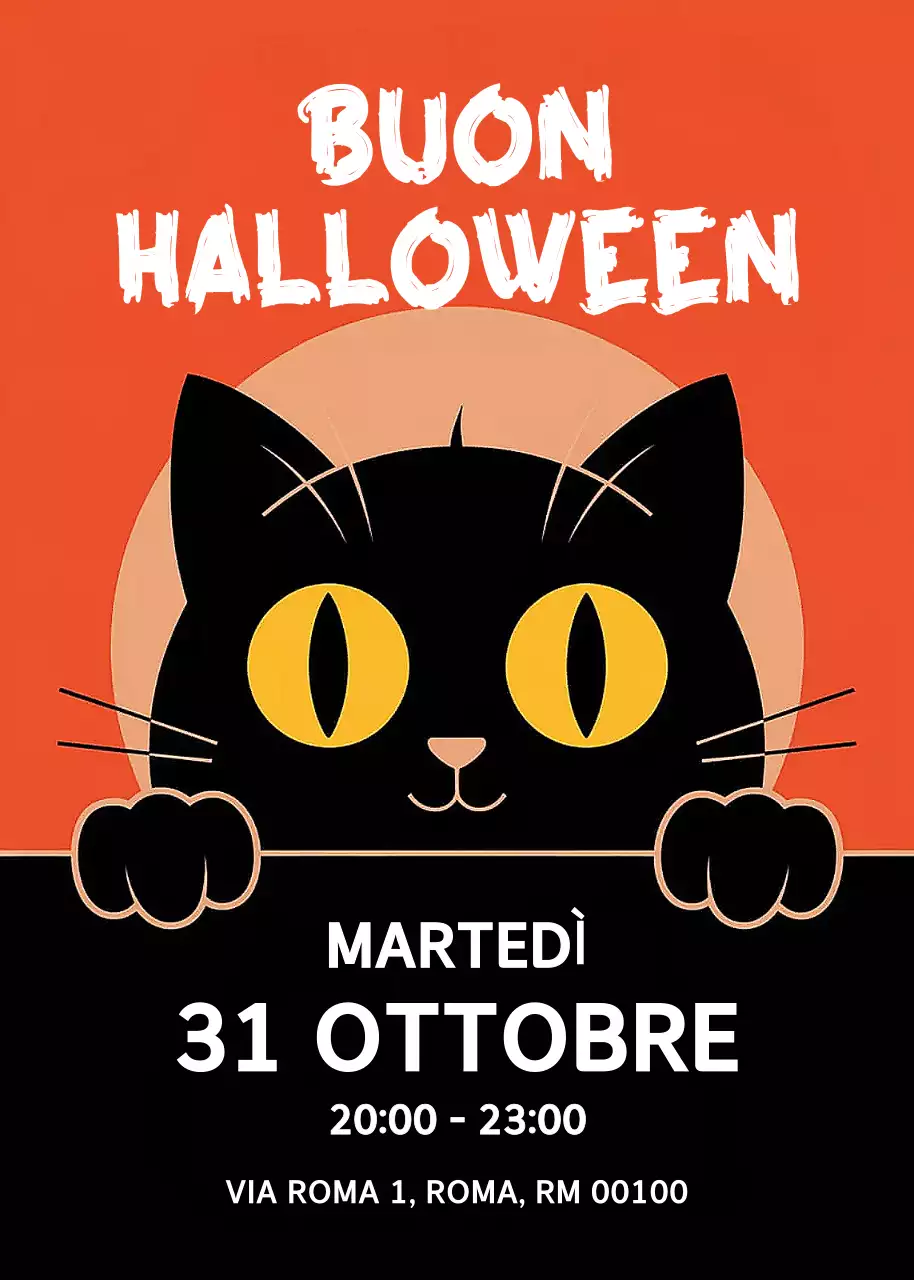 Evento di Halloween arancione retrò