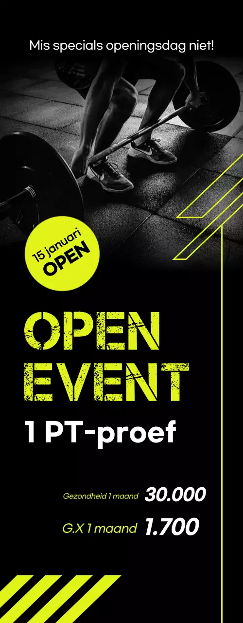 Zwarte moderne fitnessevenementen