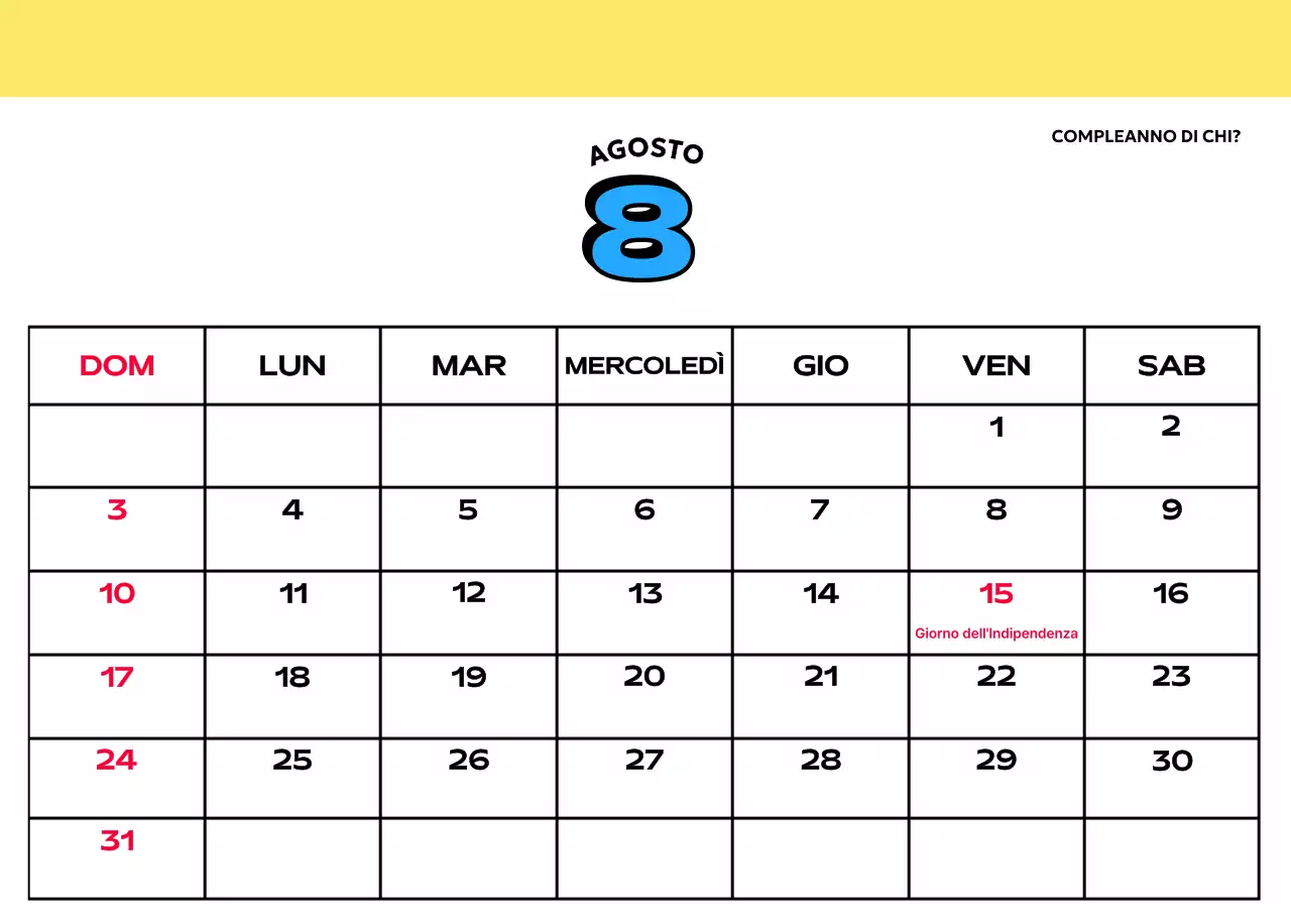 Calendari colorati con una varietà di illustrazioni retrò