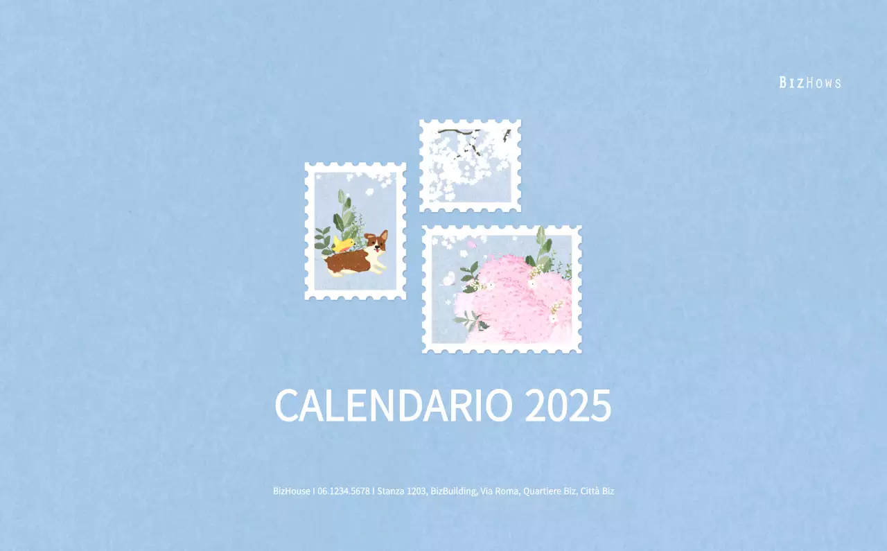 Calendario di Capodanno con una calda illustrazione