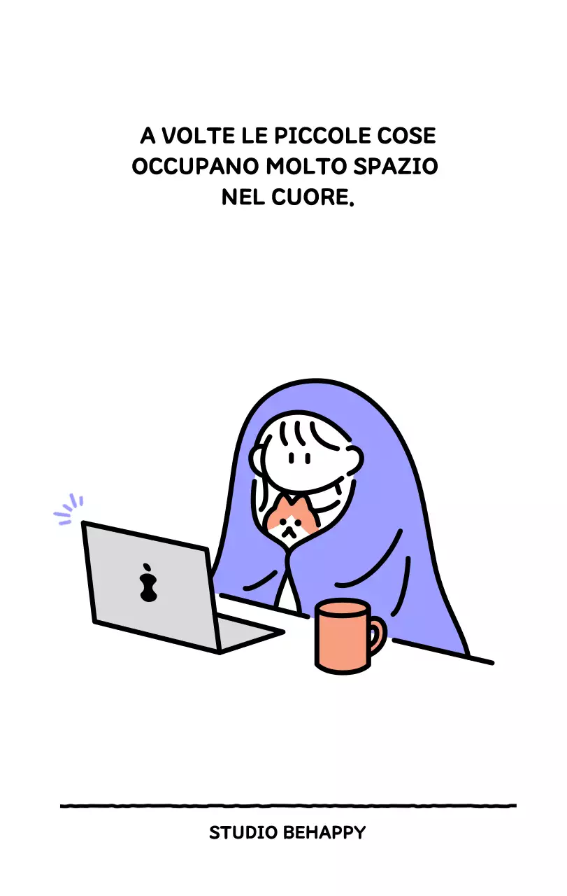 Calendario illustrato con un grazioso stile di linee