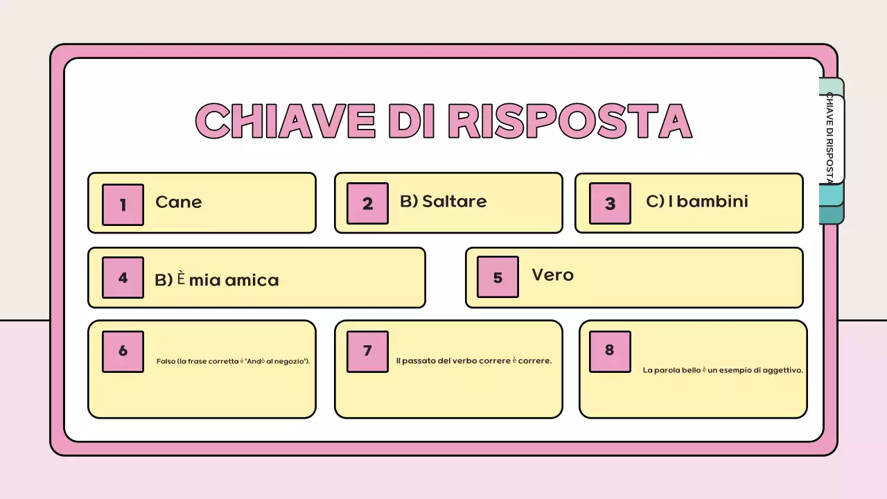 materiale di studio del quiz giocoso rosa