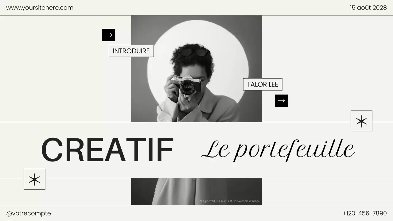 portfolio photographique moderne et noir