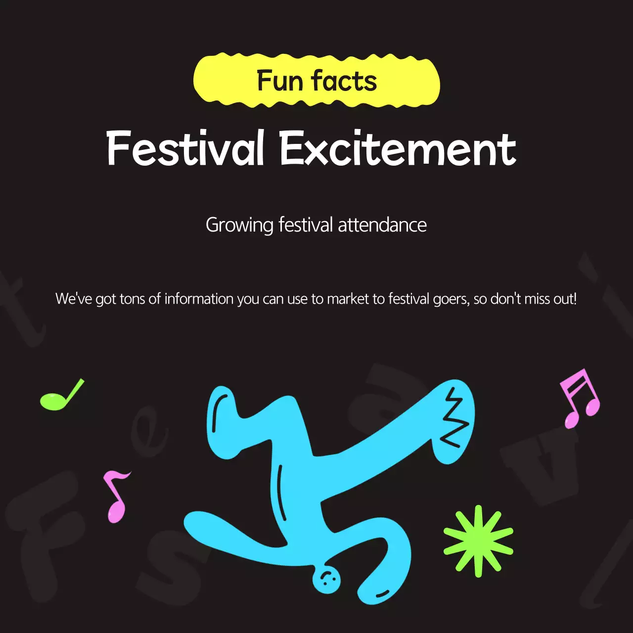 Black Trendy Festival Guide Instagram Carousel