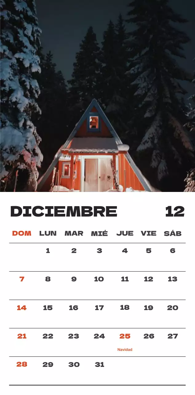 Cielo foto calendario limpio