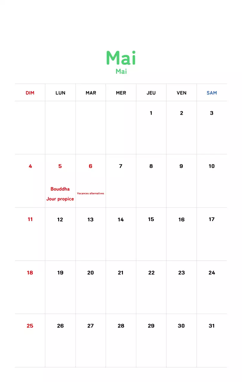 Calendrier du Nouvel An avec illustrations chaleureuses