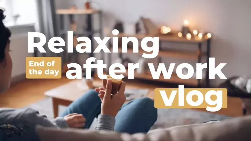 Beige Minimal Relaxation Vlog YouTube Thumbnail