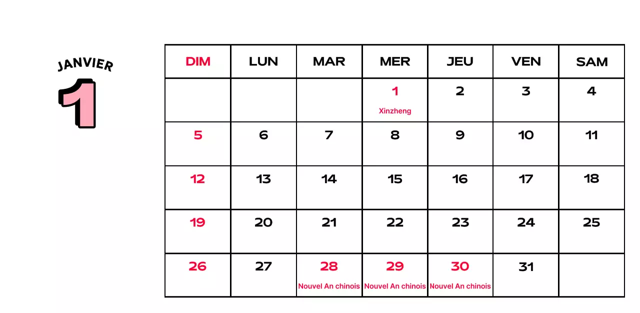 Calendriers colorés avec une variété d'illustrations rétro