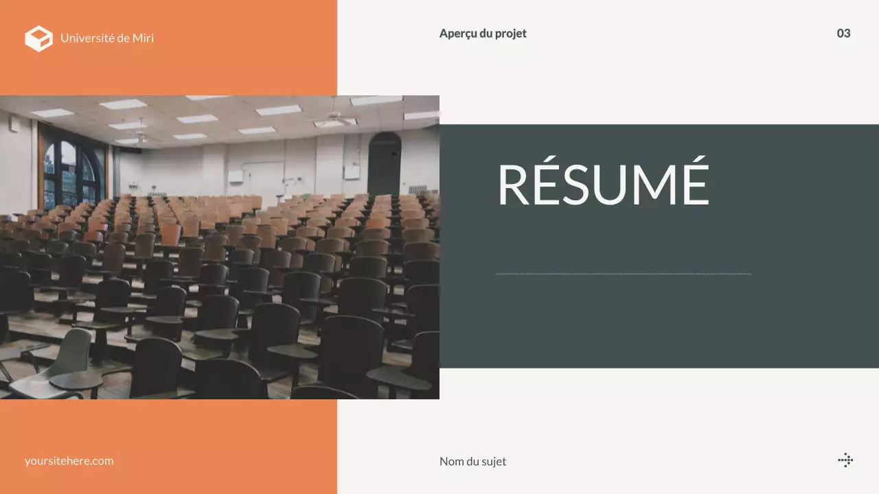 présentation générale du projet orange modern