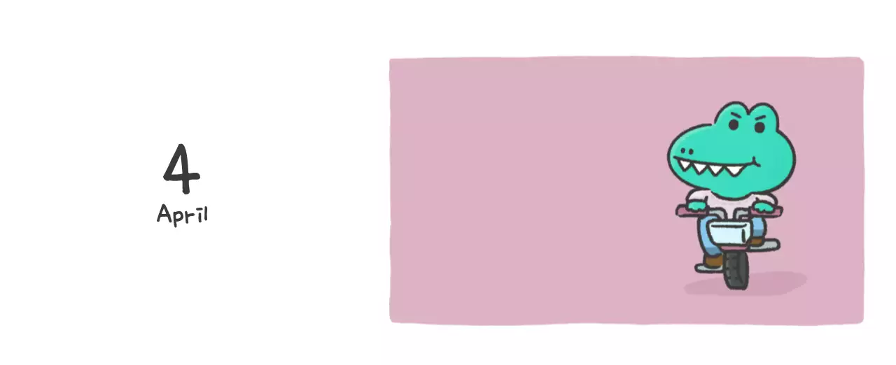 Ein Kalender mit einem niedlichen Ago-Illustrationskonzept