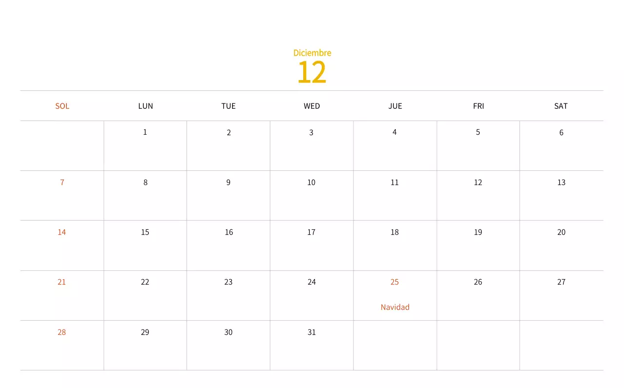 Calendario de Año Nuevo con cálidas ilustraciones